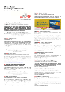 Offene Herzen Programm 2020 Stand 10 Juni