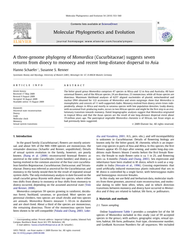 A Three-Genome Phylogeny of Momordica (Cucurbitaceae) Suggests Seven Returns from Dioecy to Monoecy and Recent Long-Distance Dispersal to Asia