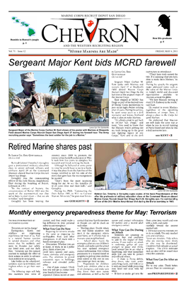 Sergeant Major Kent Bids MCRD Farewell by Lance Cpl