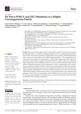 De Novo PORCN and ZIC2 Mutations in a Highly Consanguineous Family