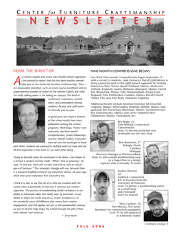 Fall 2006 Newsletter