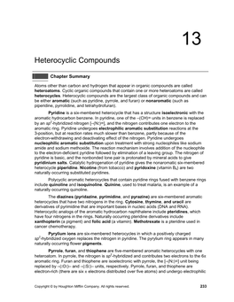 Heterocyclic Compounds