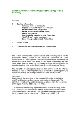 Cambridgeshire Green Infrastructure Strategy Appendix 5 Biodiversity