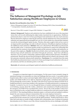 The Influence of Managerial Psychology on Job Satisfaction