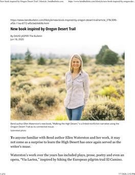 New Book Inspired by Oregon Desert Trail | Lifestyle | Bendbulletin.Com