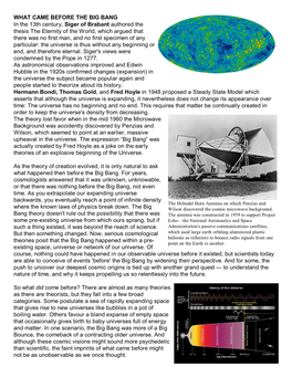 WHAT CAME BEFORE the BIG BANG in the 13Th