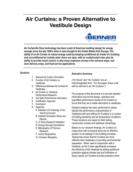 Air Curtains: a Proven Alternative to Vestibule Design