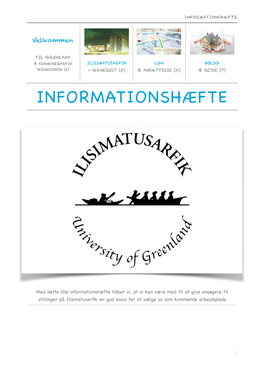 Ilisimatusarfik Informationshæfte