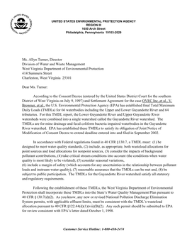 Metals, Ph, and Fecal Coliform Tmdls for the Guyandotte River Watershed, West Virginia