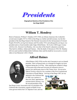 Past President's Bios