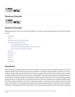 Membrane Potentials