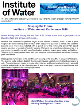 Shaping the Future Institute of Water Annual Conference 2018