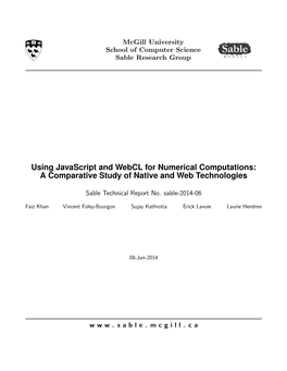 Using Javascript and Webcl for Numerical Computations: a Comparative Study of Native and Web Technologies