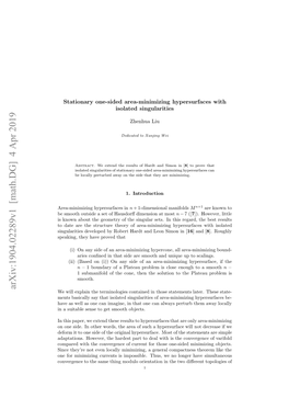 Arxiv:1904.02289V1 [Math.DG]