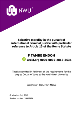 F TAMBE ENDOH Orcid.Org 0000-0002-2813-3636