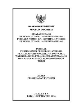 Mahkamah Konstitusi Republik Indonesia