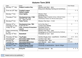 Autumn Term 2018