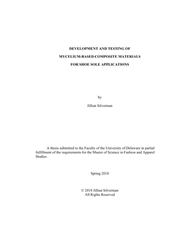 Development and Testing of Mycelium-Based Composite