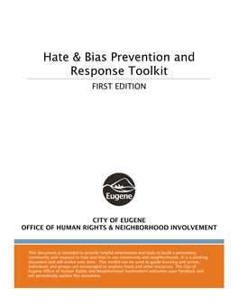 Hate & Bias Prevention and Response Toolkit