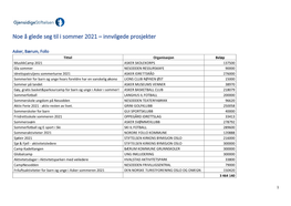 Noe Å Glede Seg Til I Sommer 2021 – Innvilgede Prosjekter