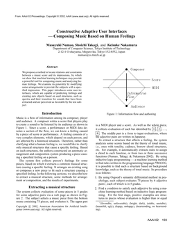 Constructive Adaptive User Interfaces -- Composing Music Based On