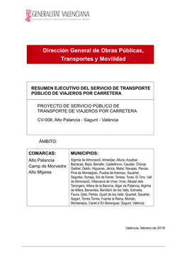 Dirección General De Obras Públicas, Transportes Y Movilidad