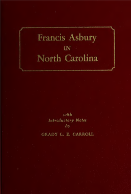 FRANCIS ASBURY in NORTH CAROLINA