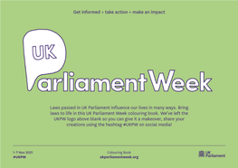 Get Informed + Take Action = Make an Impact Laws Passed in UK