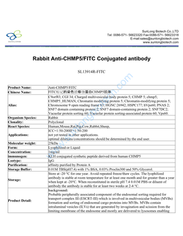 Rabbit Anti-CHMP5/FITC Conjugated Antibody-SL13914R-FITC