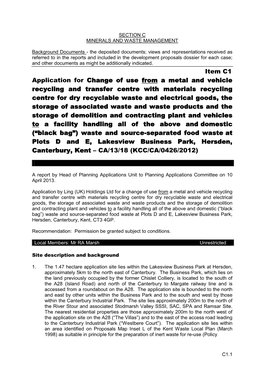 Lakesview Business Park Hersden, Item 24. PDF 3 MB