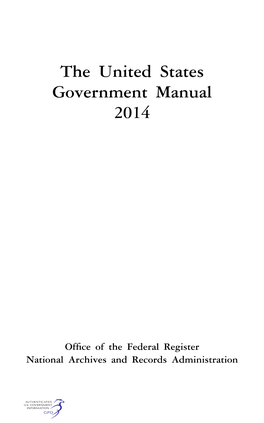 The United States Government Manual 2014