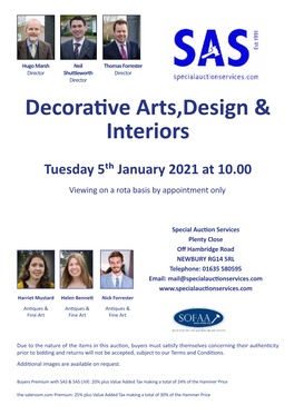 Decorative Arts,Design & Interiors