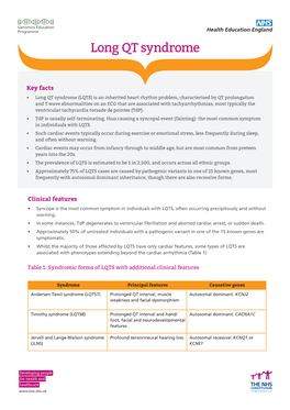 Long QT Syndrome