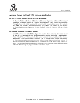 Antenna Design for Small UAV Locator Application