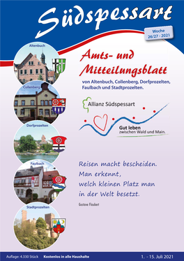 Südspessart Vom 01.07.2021 – Seite 2 Gemeinde Altenbuch Amtlich - Altenbuch Amtlich Amtliches