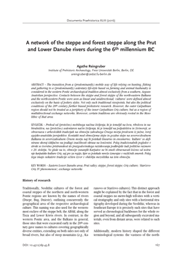 A Network of the Steppe and Forest Steppe Along the Prut and Lower Danube Rivers During the 6Th Millennium BC