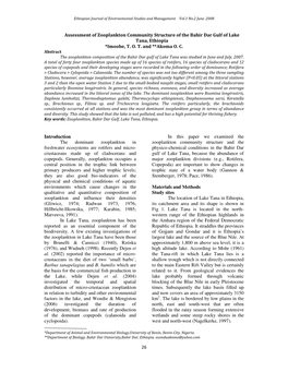 26 Assessment of Zooplankton Community Structure of the Bahir