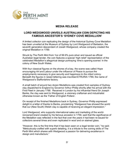 Media Release Lord Wedgwood