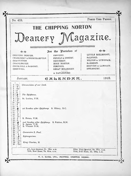 THE CHIPPING NORTON Eanery Agazine