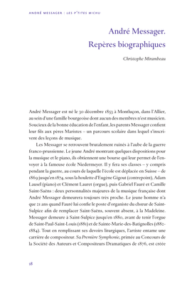 André Messager. Repères Biographiques