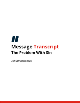 The Problem with Sin