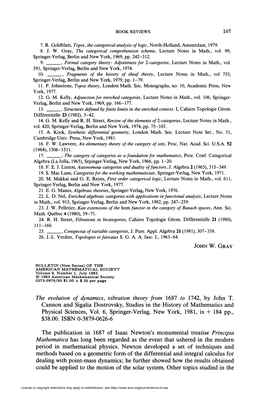 The Evolution of Dynamics, Vibration Theory from 1687 to 1742, by John T