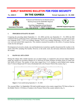 Early Warning Bulletin for Food Security in the Gambia 1 Kaur Kuntaur