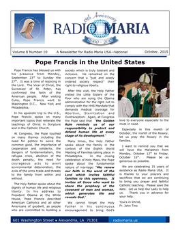 Radio Maria Newsletter Template