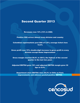 Second Quarter 2013