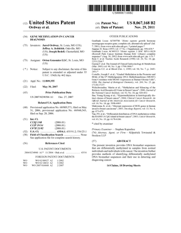 (12) United States Patent (10) Patent No.: US 8,067,168 B2 Ordway Et Al