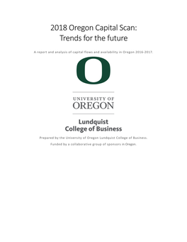 2018 Oregon Capital Scan: Trends for the Future