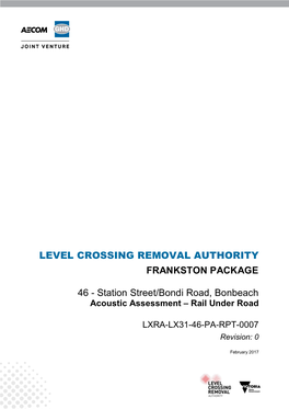 Level Crossing Removal Authority Frankston Package 46