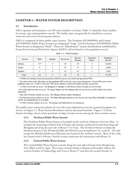 Chapter 1 – Water System Description