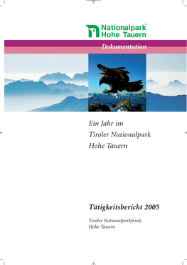 Ein Jahr Im Tiroler Nationalpark Hohe Tauern Tätigkeitsbericht 2005